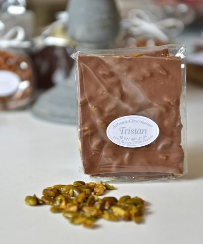 Plaque Lait Pistache Tristan Chocolatier Suisse