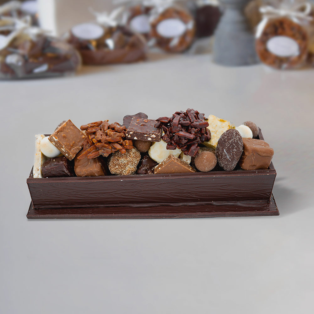 Chemin de table noir Tristan Chocolatier Suisse